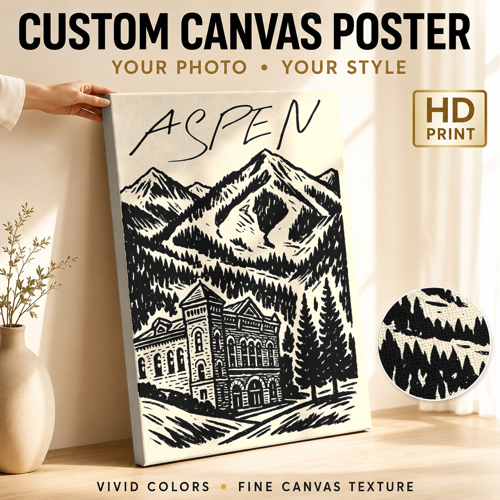 Aspen Vintage Ski Canvas Print - Vintage Collectible Posters avis et prix