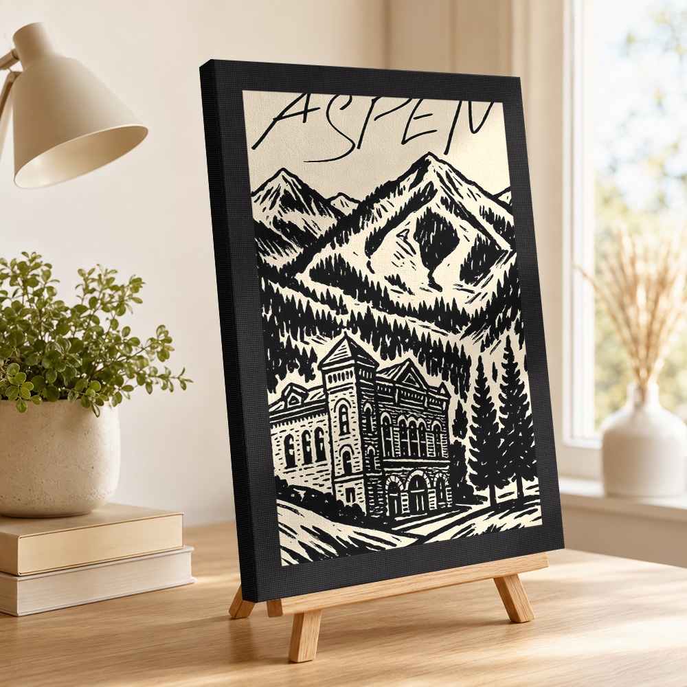 Aspen Vintage Ski Canvas Print - Vintage Collectible Posters avis et prix